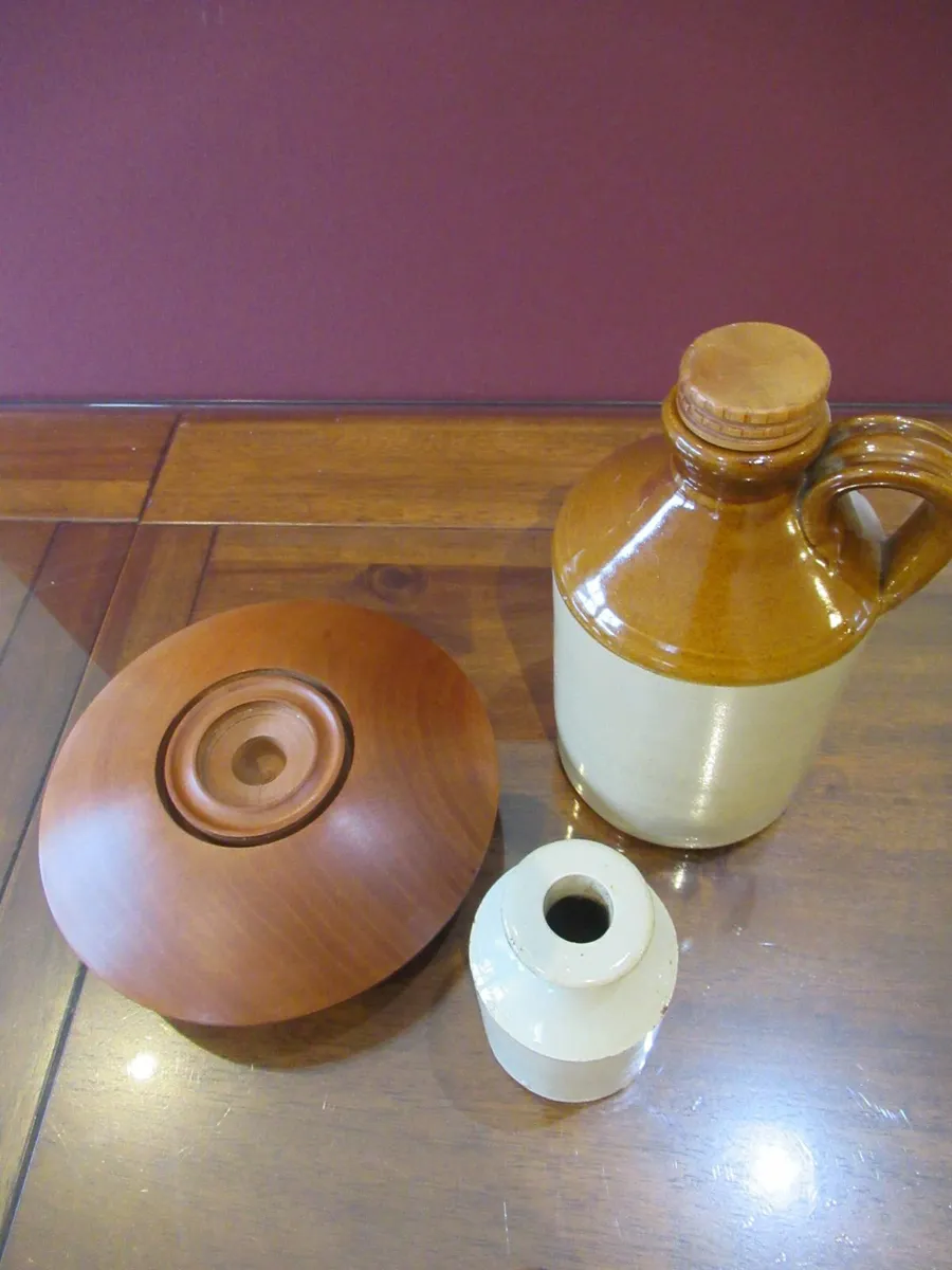 antique vintage FLAGON BOTTLE CANDLE cottage pub - Image 4