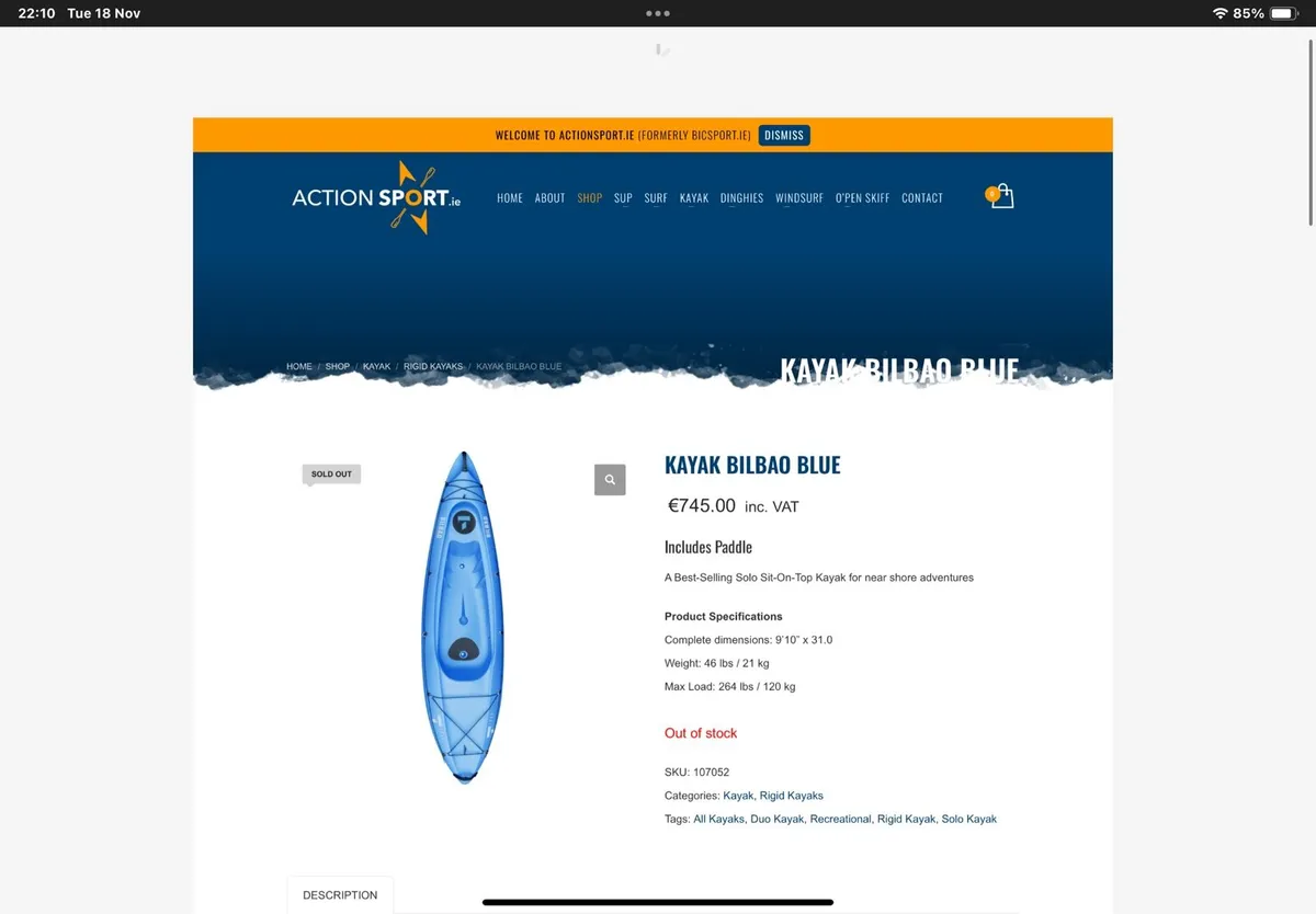 KAYAK BILBAO BLUE - Image 2