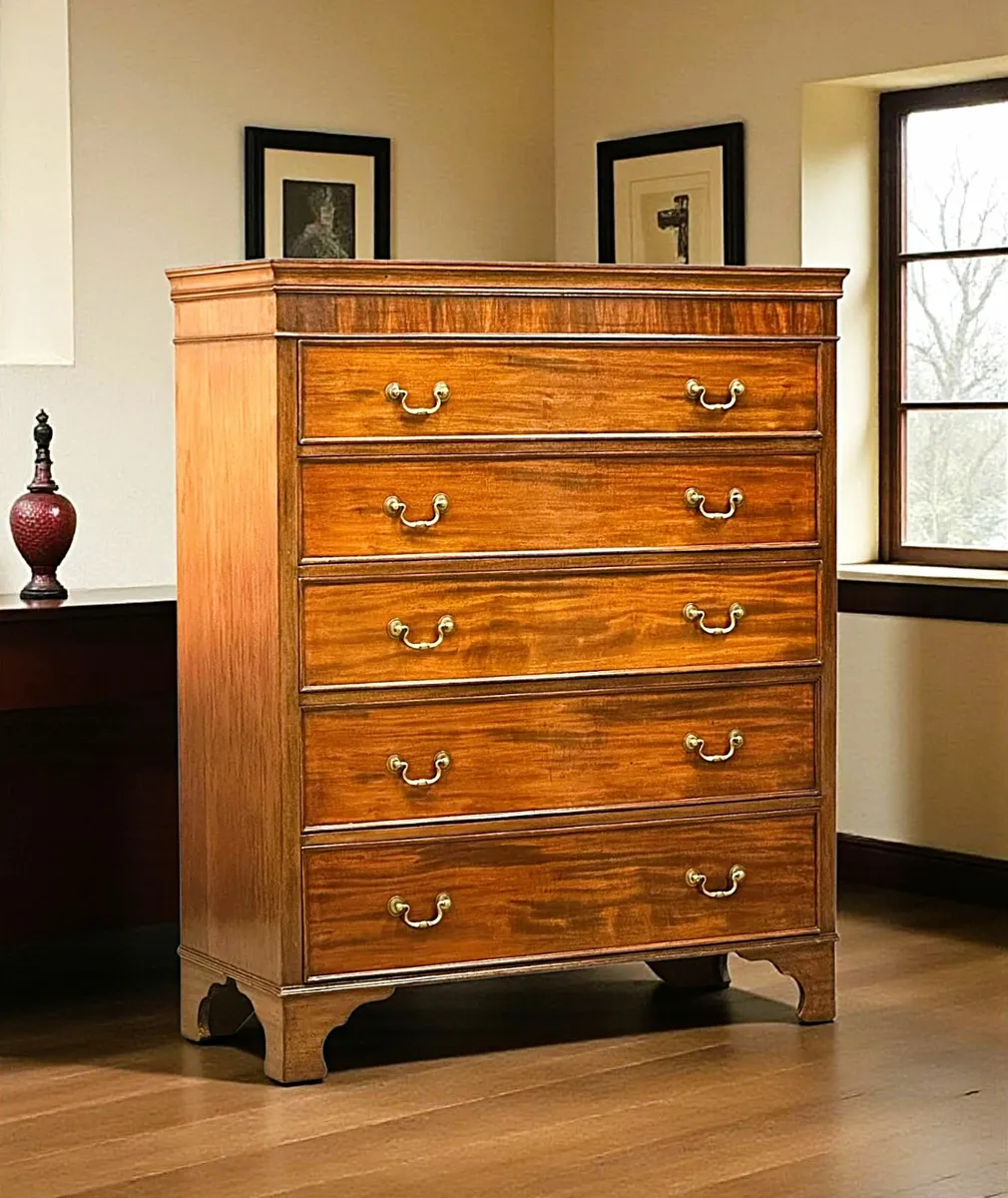 Large Victorian Mahogany Chest -Circa 1860
