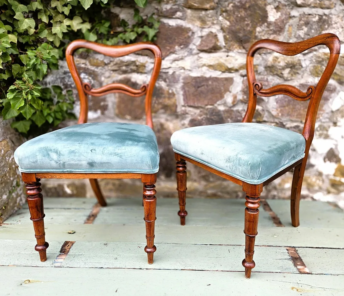 Pair of Victorian Balloon Back Chairs