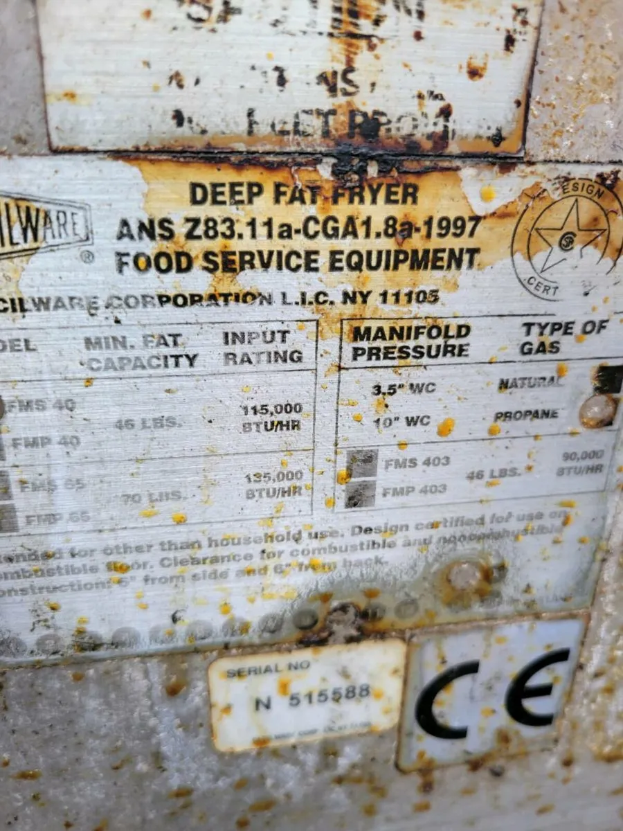 Fryer LP GAS 4 Burner CECILWARE - Image 4