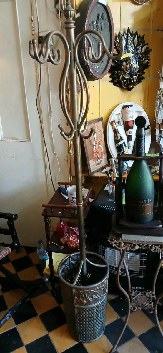 Coat and hat stand brass - Image 4