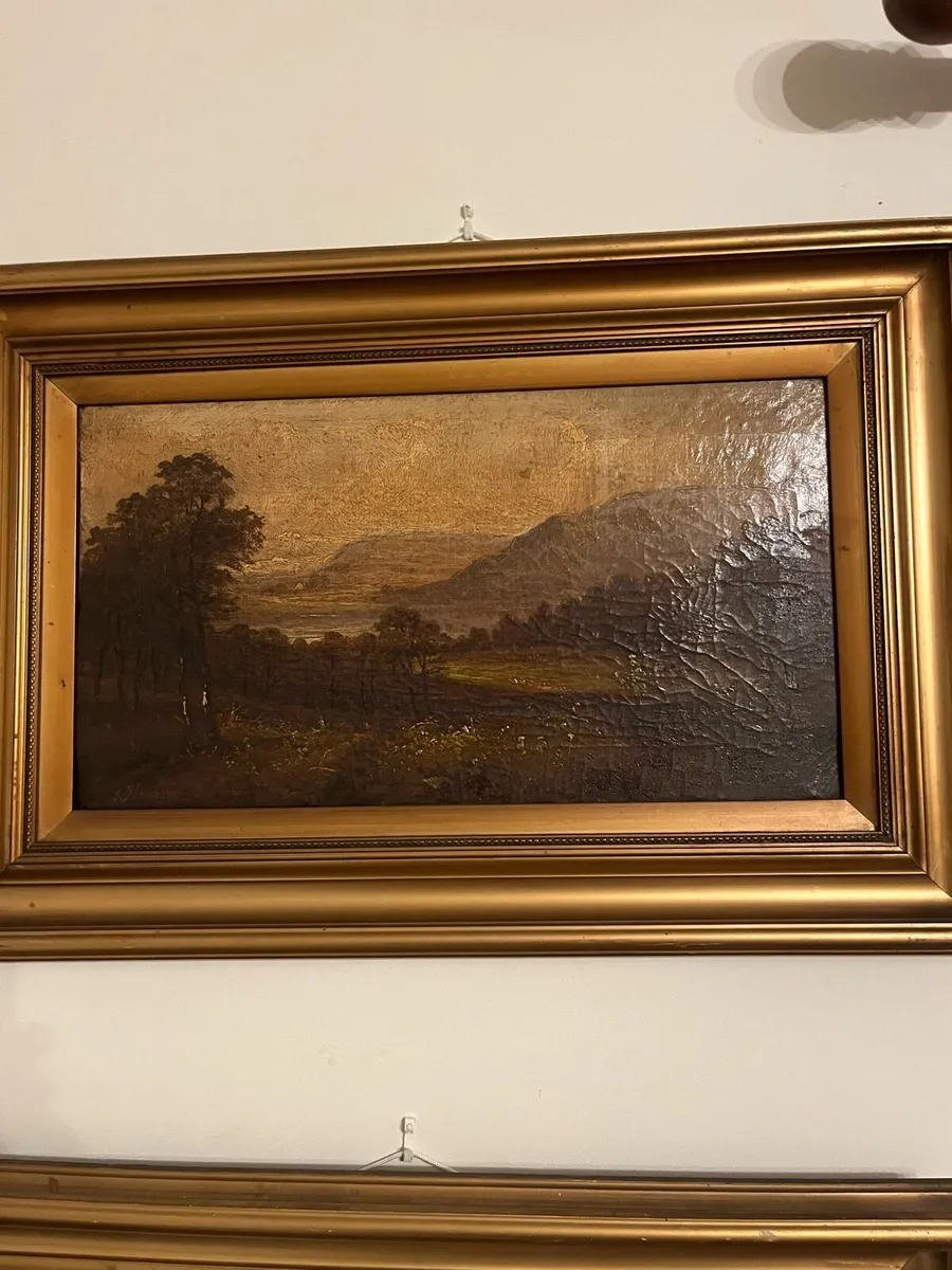 Pair of framed oil paintings - Image 1