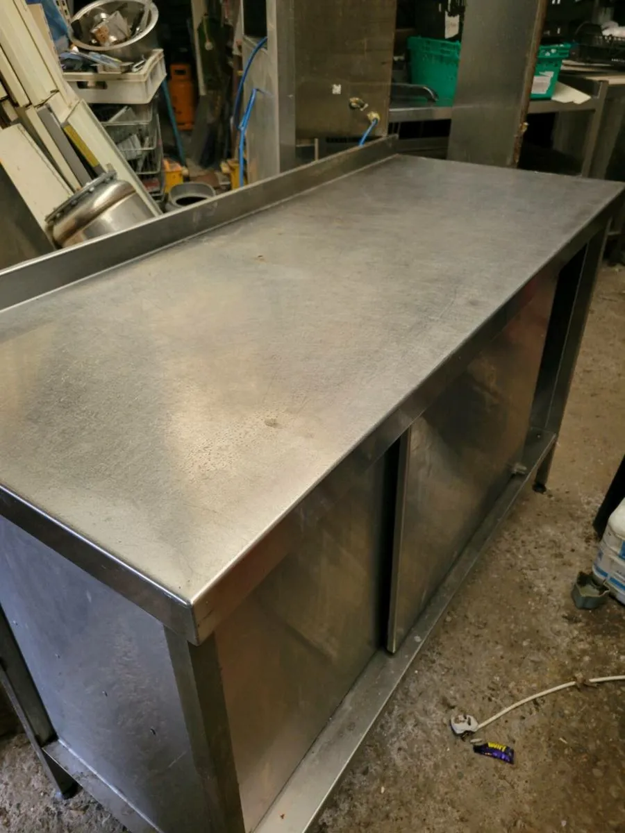 Table Stainless Steel Shelved, Front Door - Image 1