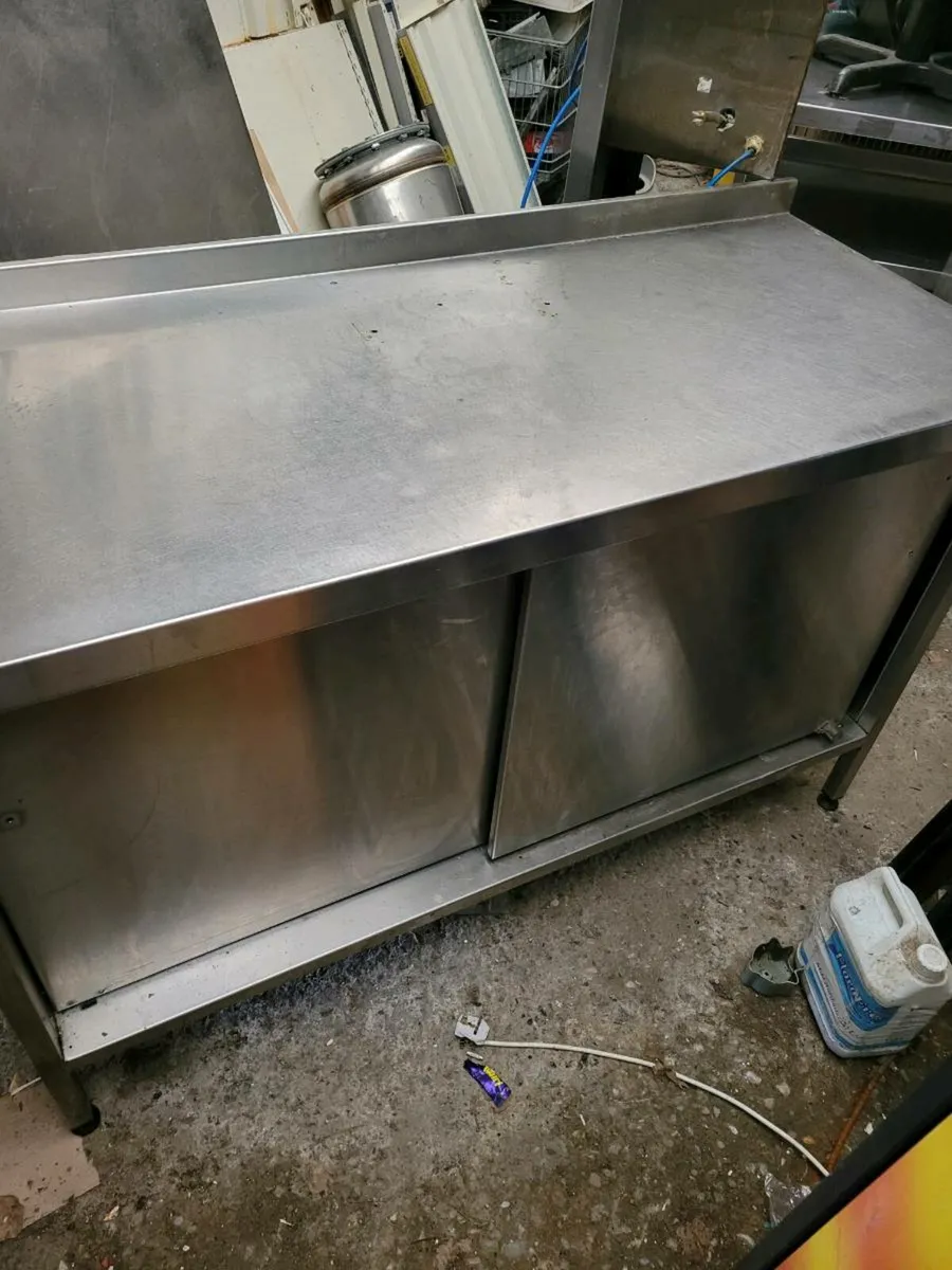 Table Stainless Steel Shelved, Front Door - Image 2