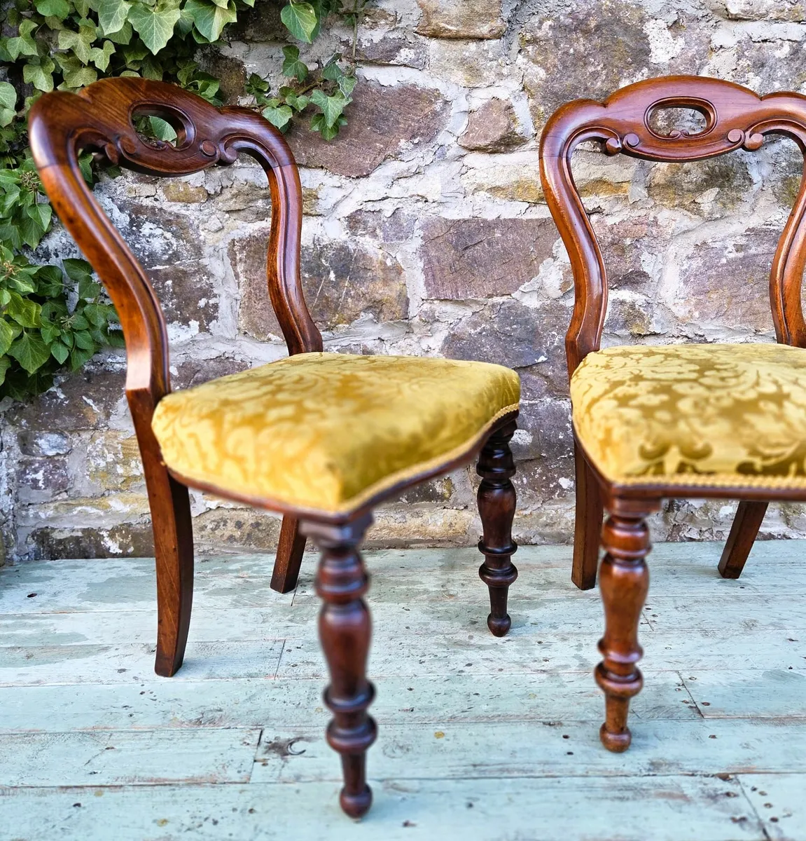 Pair of Victorian Balloon Back Chairs - Circa 1880 - Image 3