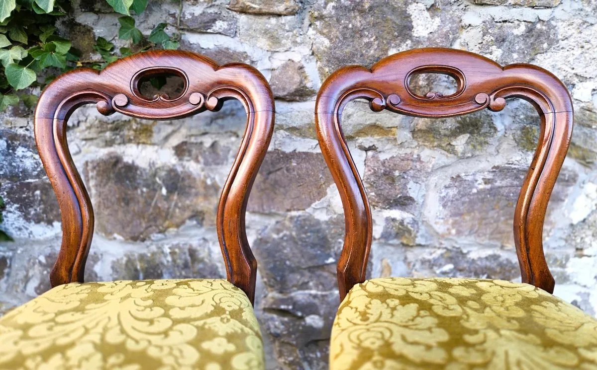 Pair of Victorian Balloon Back Chairs - Circa 1880 - Image 4