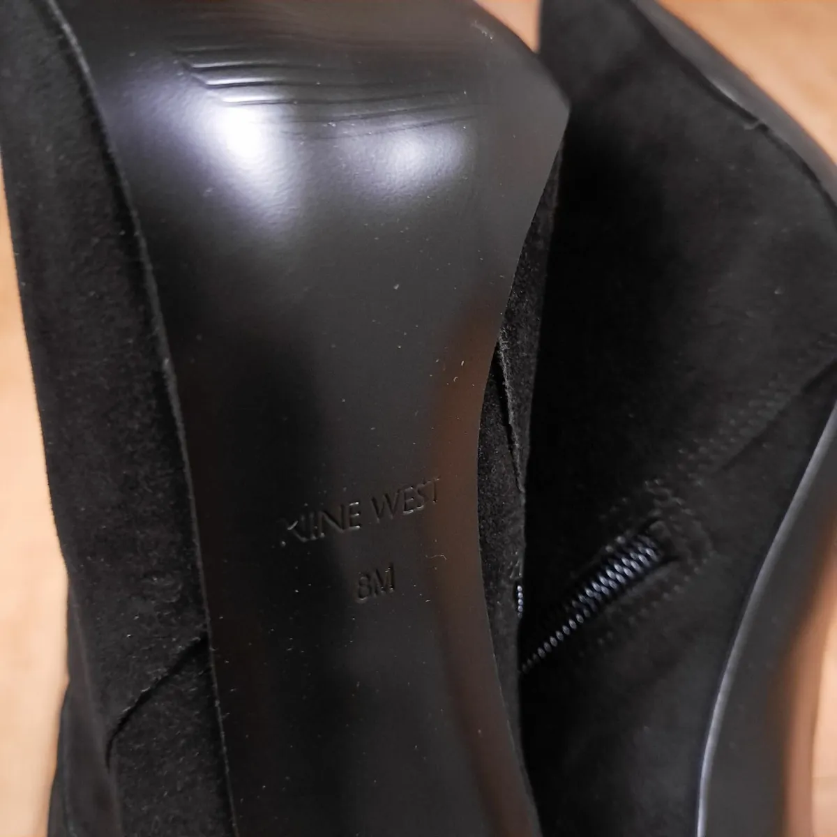 Nine West Black Suede Ankle Boots Heel 5.5UK - Image 2