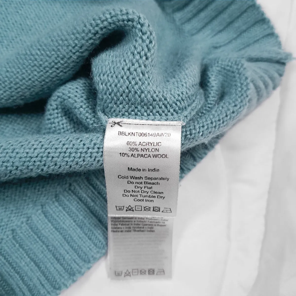 Brakeburn Teal Blue Fairisle Jumper 12UK/40EU - Image 2