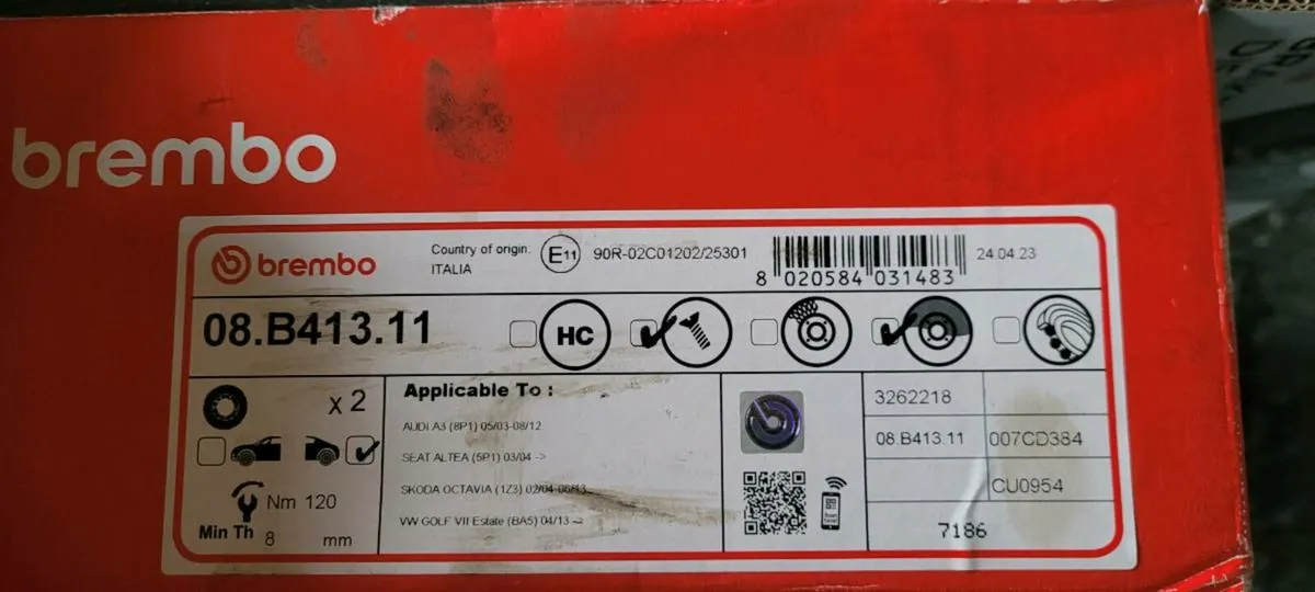 Brembo 08.B413.11 brake discs - Image 1