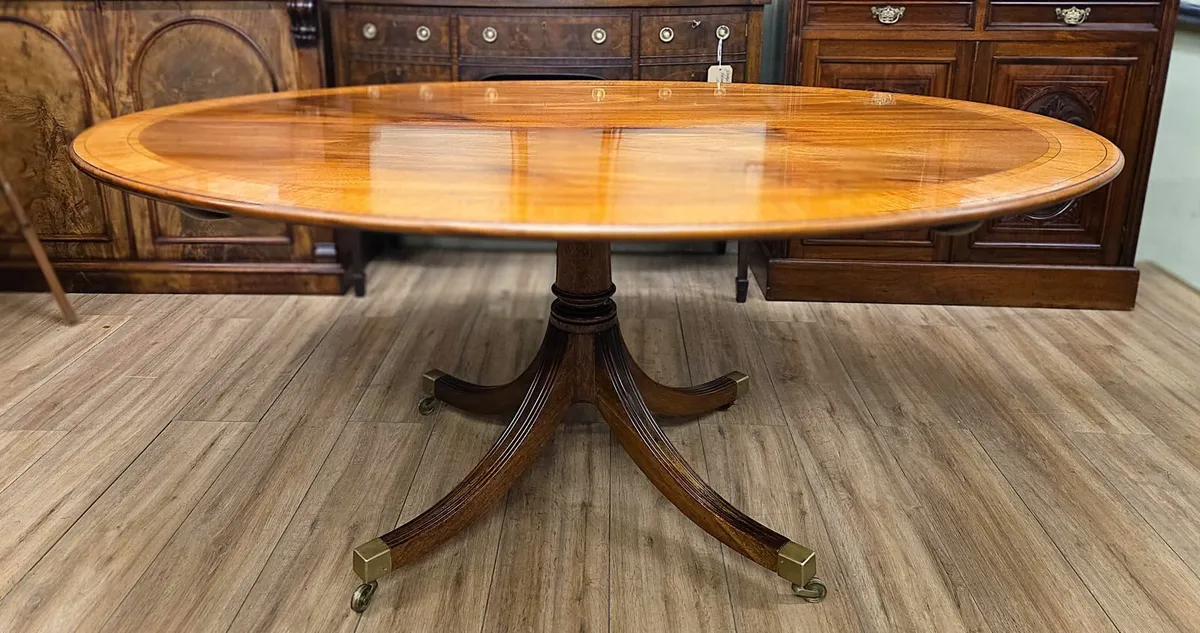 Large Vintage Oval Dining Table - Image 1