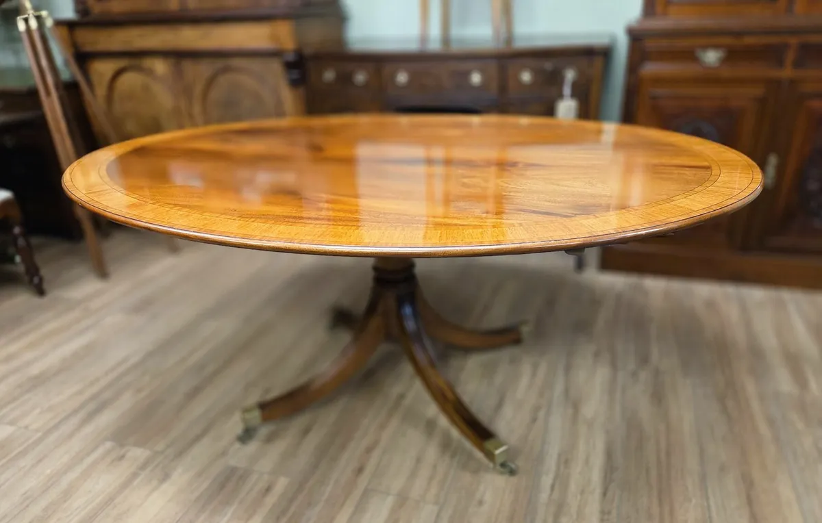 Large Vintage Oval Dining Table - Image 2