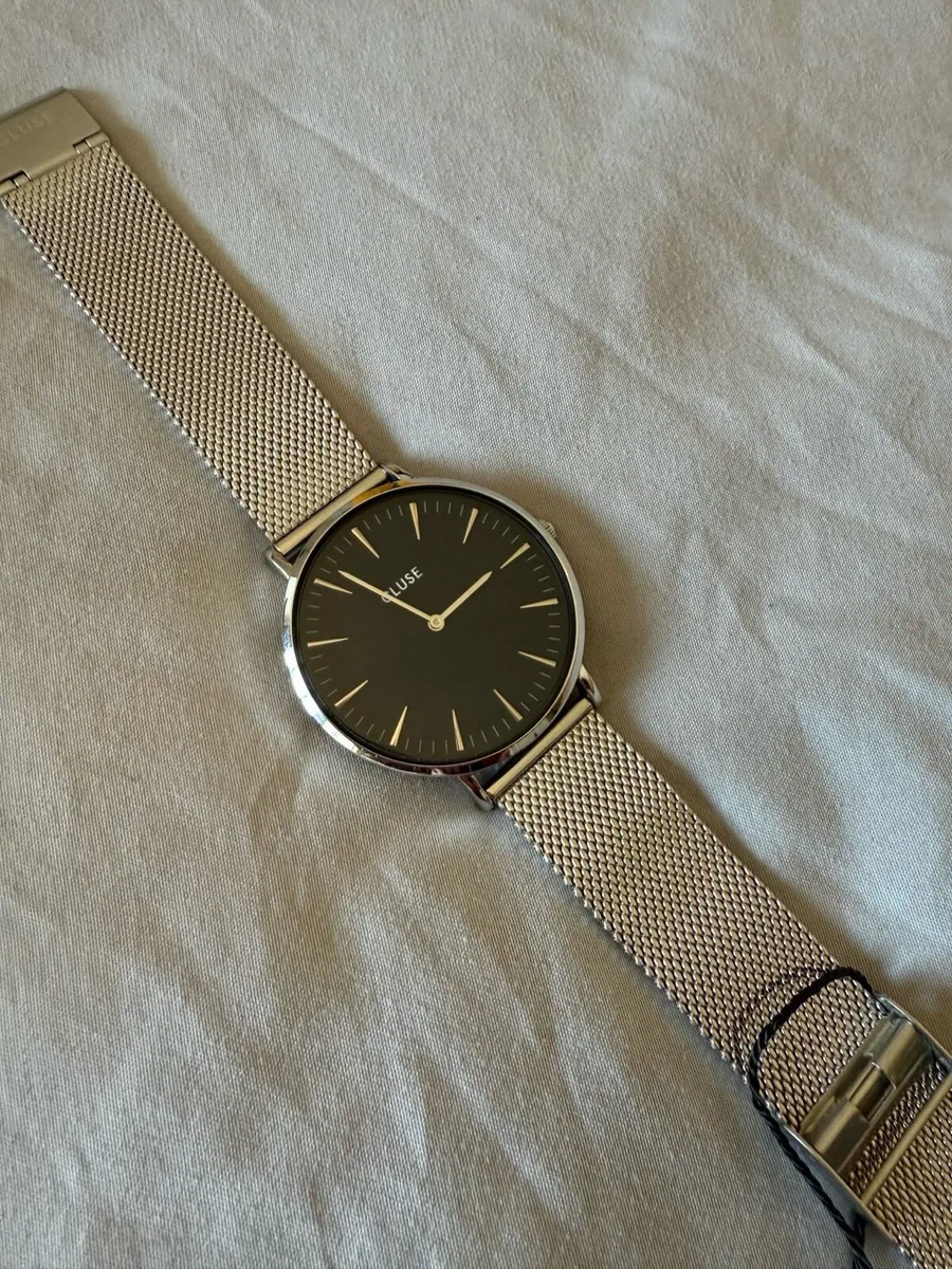 Brand new CLUSE watch, silver and black - Image 2