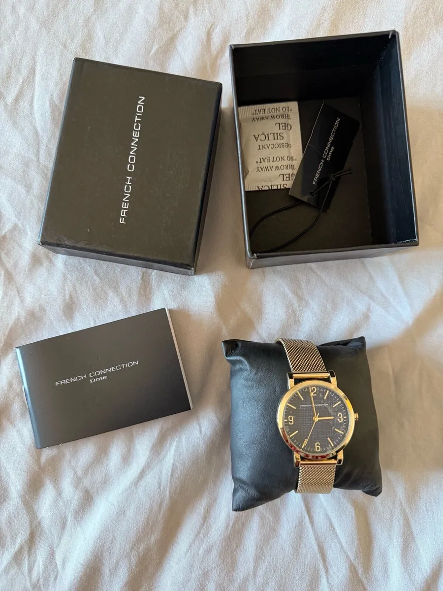 Brand new French Connection watch, gold and blue - Image 2
