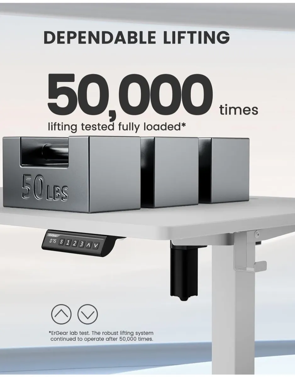 Electric Standing Desk Height Adjustable 120 x 60c - Image 3