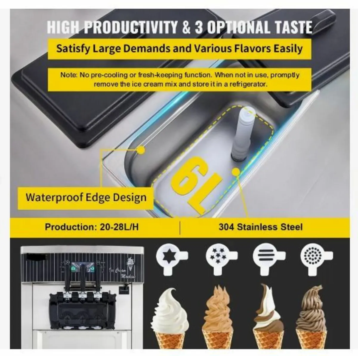 Soft Ice Cream Machine 2200W Commercial - Image 2