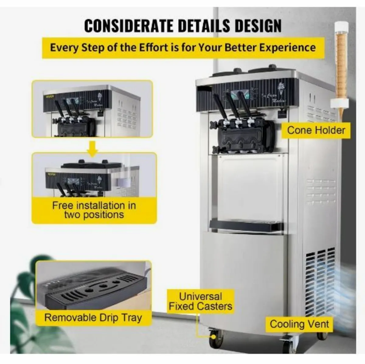 Soft Ice Cream Machine 2200W Commercial - Image 4