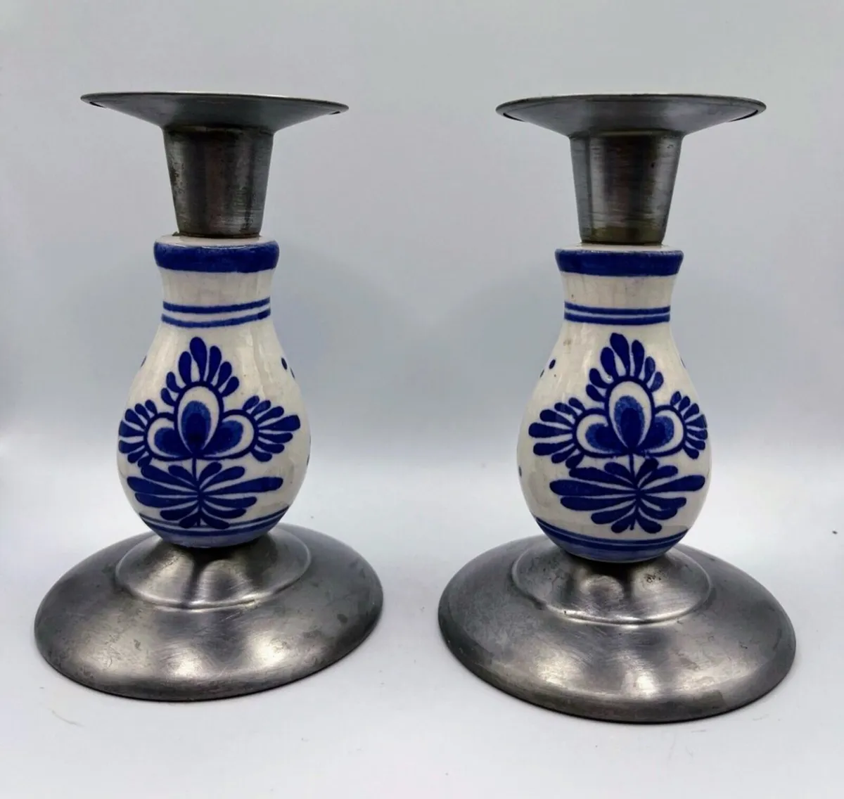 Vintage Porcelain Candlestick Holders - Image 3