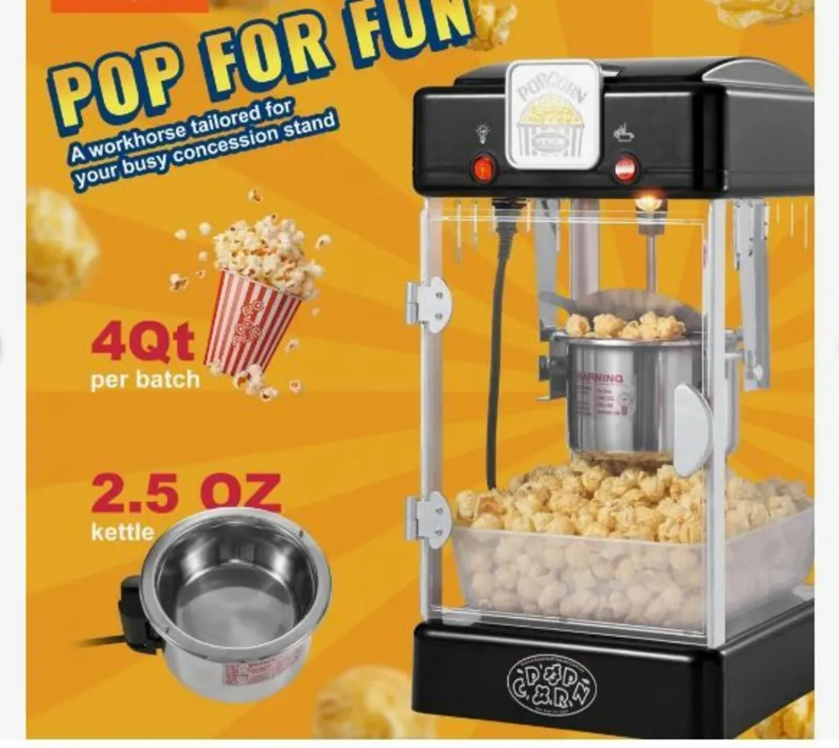 Popcorn Maker, 300W - Image 4