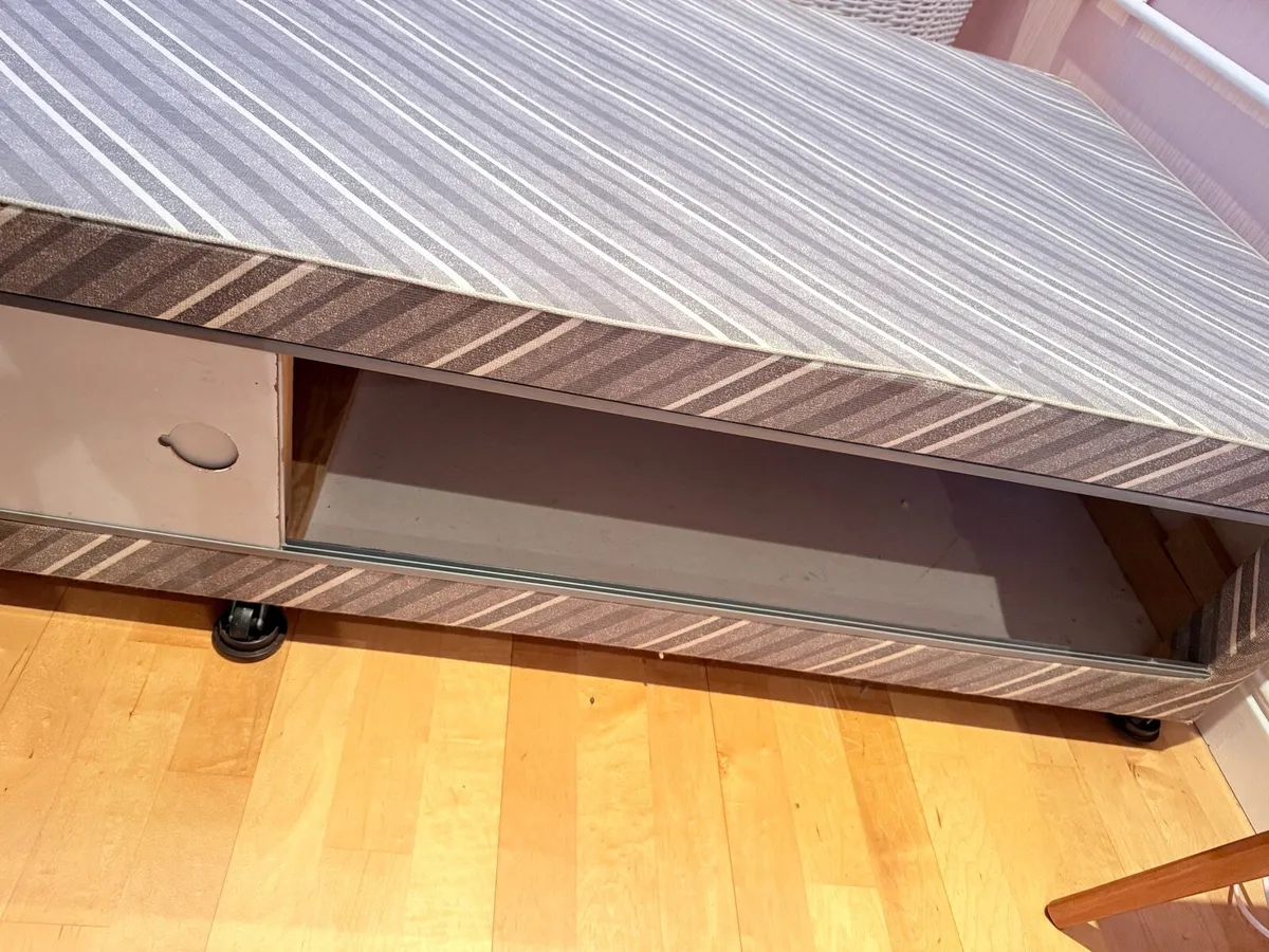 Single bed base and head board - Image 2
