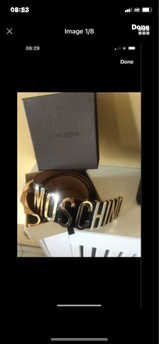 Moschino logo Leather Belt - Image 1