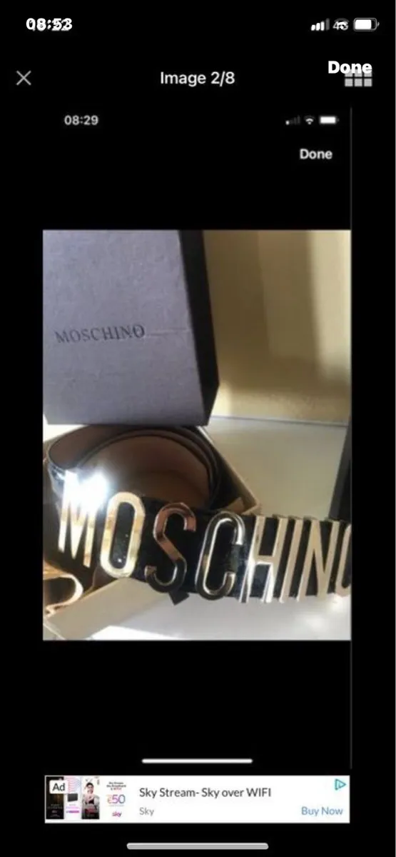 Moschino logo Leather Belt - Image 2