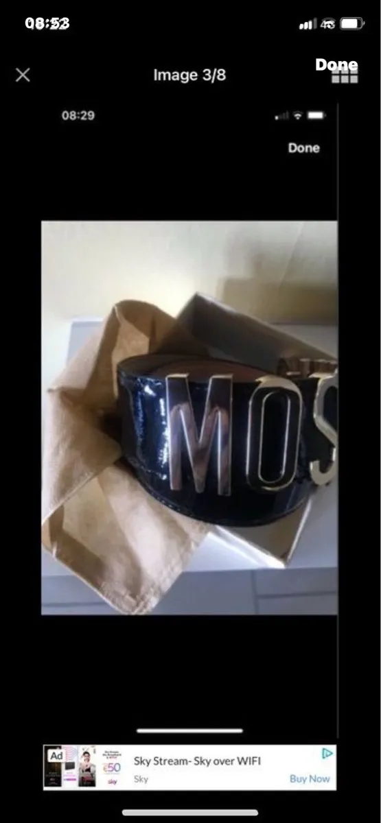 Moschino logo Leather Belt - Image 3