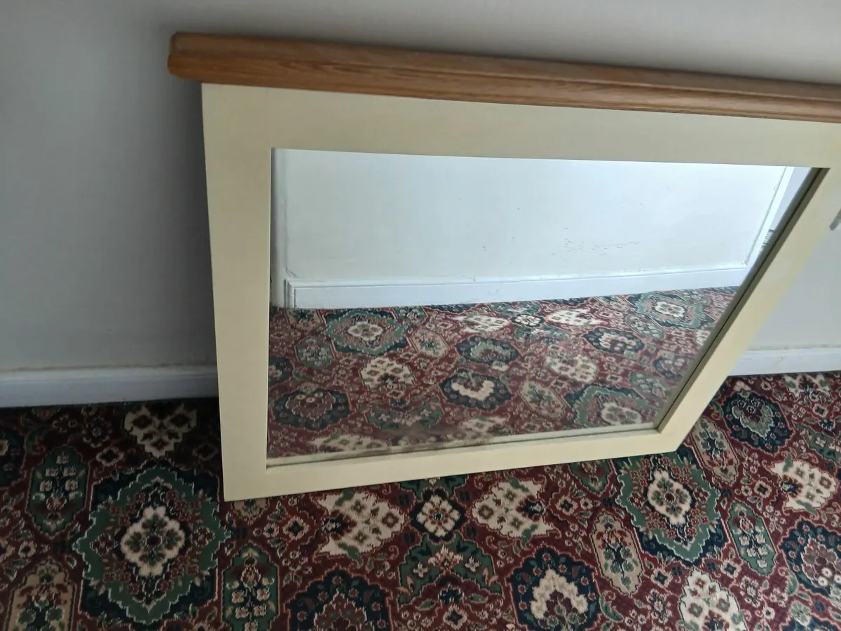 Large 1 meter modern distressed  mirror - Image 4