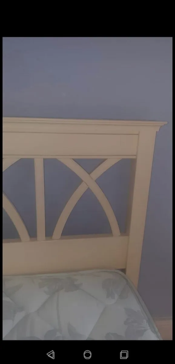 King Size Cream Bed C/W Mattress - Image 3