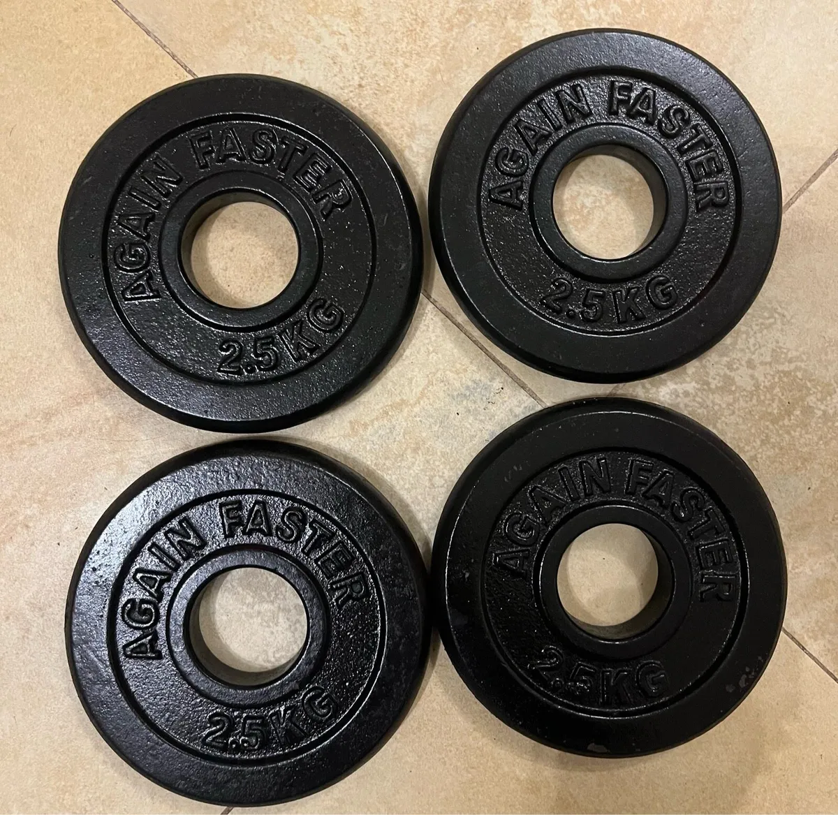 4x2.5kg,4x1.25kg Olympic weight plates - Image 1