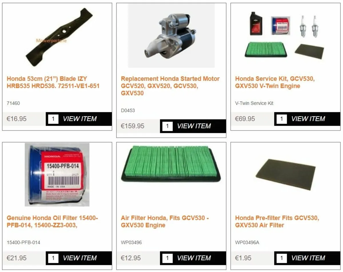 Honda Spare Parts - Image 1