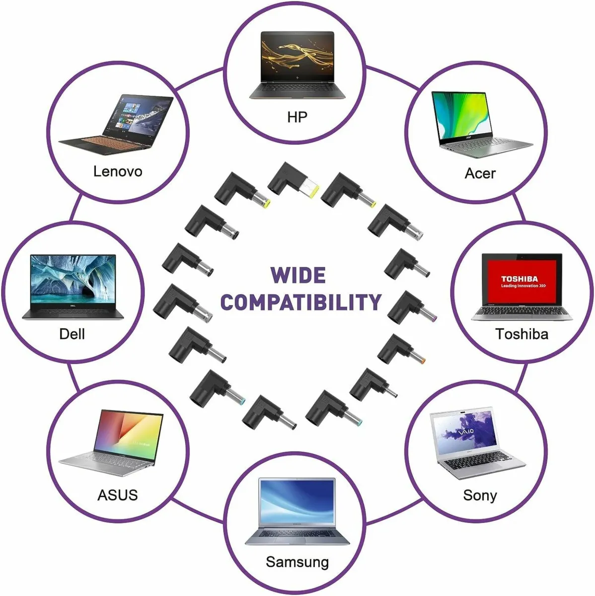 90W Universal Power Adapter for Laptop Charging - Image 4