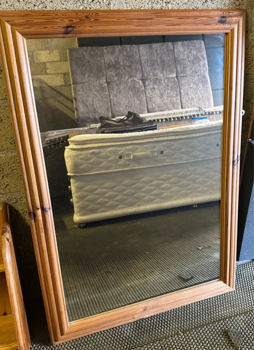 Pine Mirror & Wall Shelf - Image 2