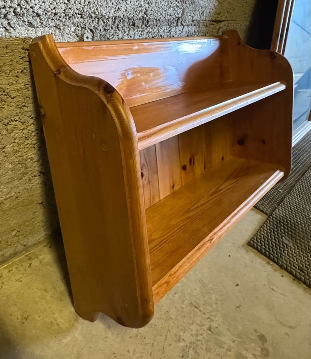 Pine Mirror & Wall Shelf - Image 4