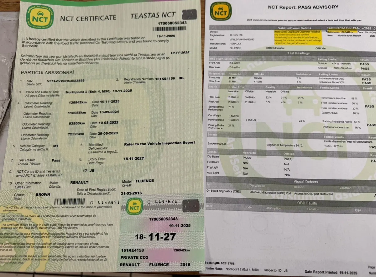 Renault Fluence 2016 Dci 1.5 LIMITED , NCT 11-27 - Image 3