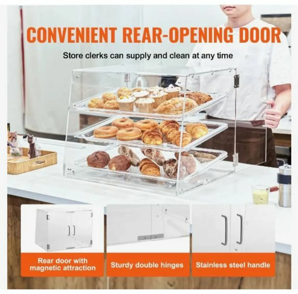 Pastry Display Case, 3-Tier Commercial - Image 4