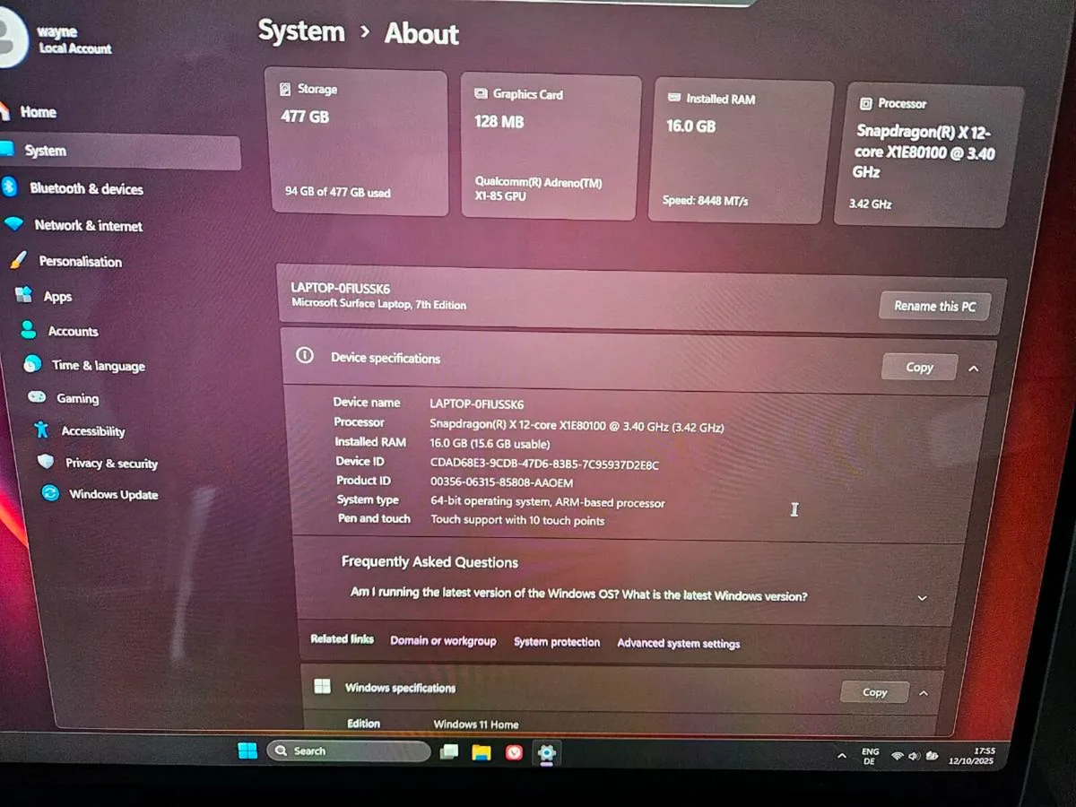 Microsoft Surface Laptop 15 Snapdragon X Elite - Image 3