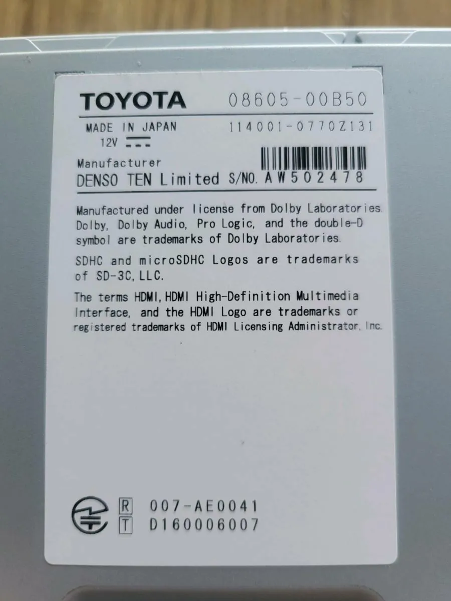 Toyota Multimedia / Head Unit – Japanese - Image 2