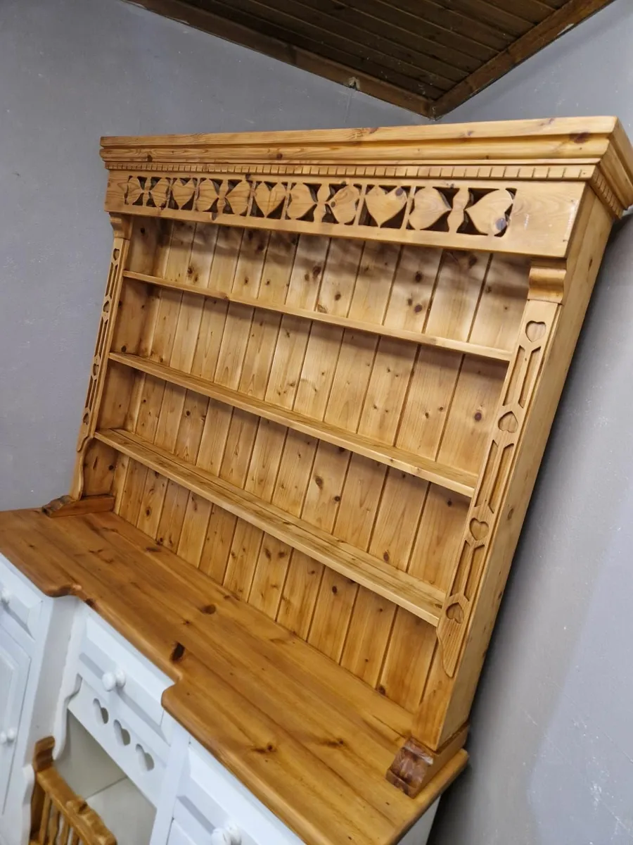 Large vintage Irish pine coop kitchen dresser - Image 3