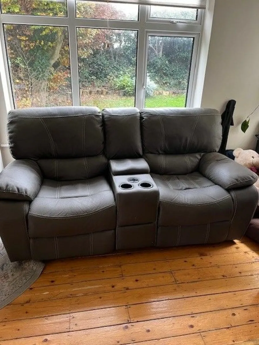 2 seater Recliner with charge point - Image 1
