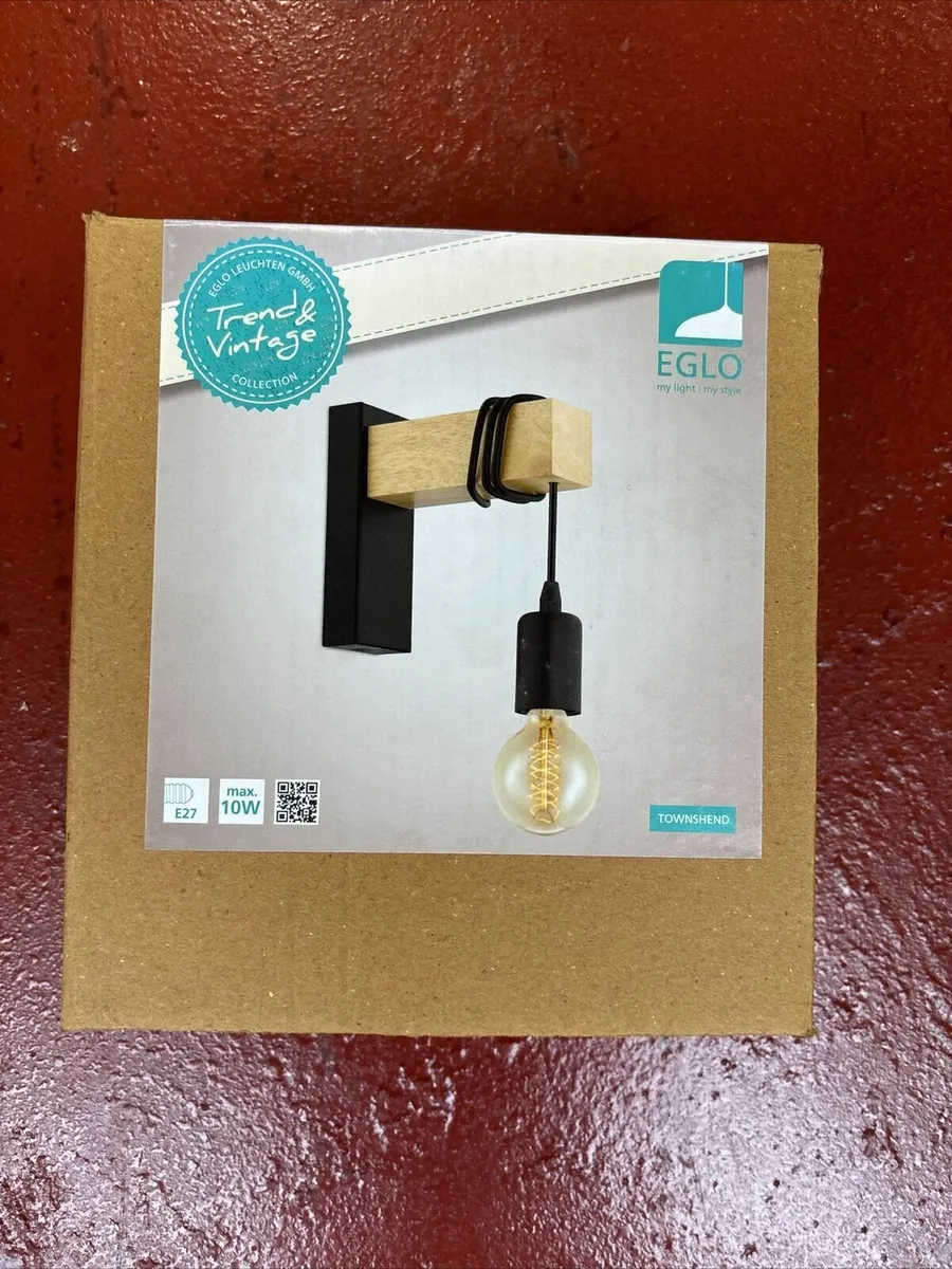 Eglo 32917 Townshend 1 Light Wall Light In Brown A - Image 1