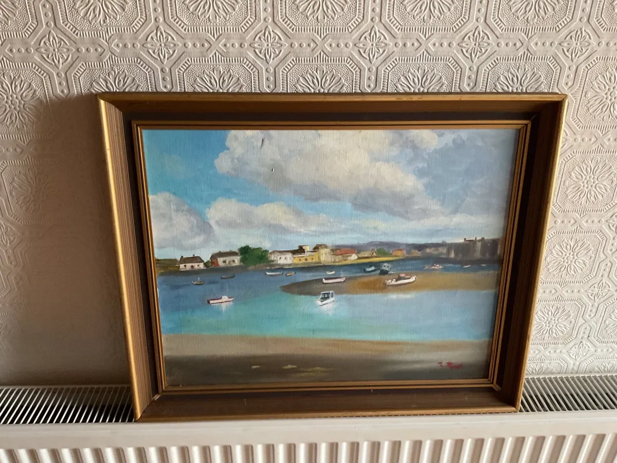 Oil on canvas painting - Image 1