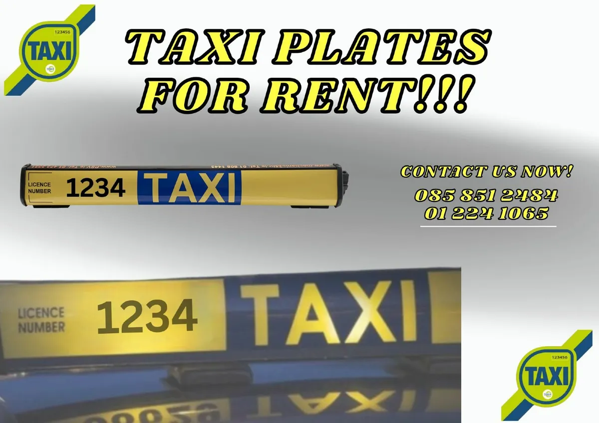 TAXI PLATES FOR RENT!!