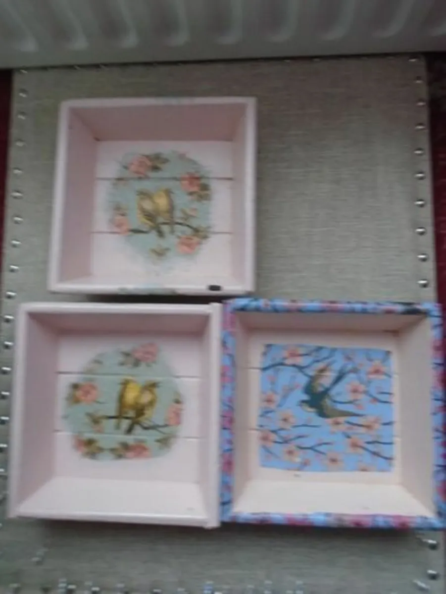 Wooden dishes, Display box,Home decor - Image 1