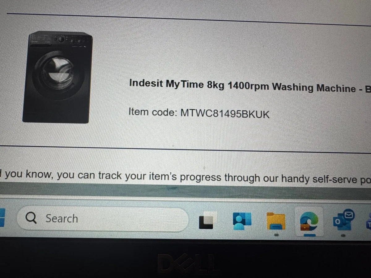 Indesit MyTime 8kg 1400rpm Washing Machine - Black - Image 1