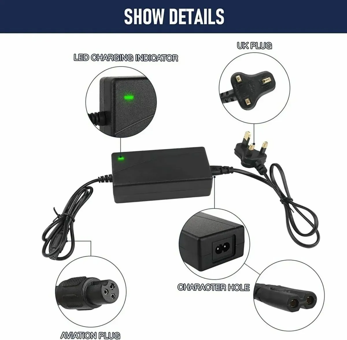 Scooter Charger Power Adapter Hoverboard Charger - Image 2