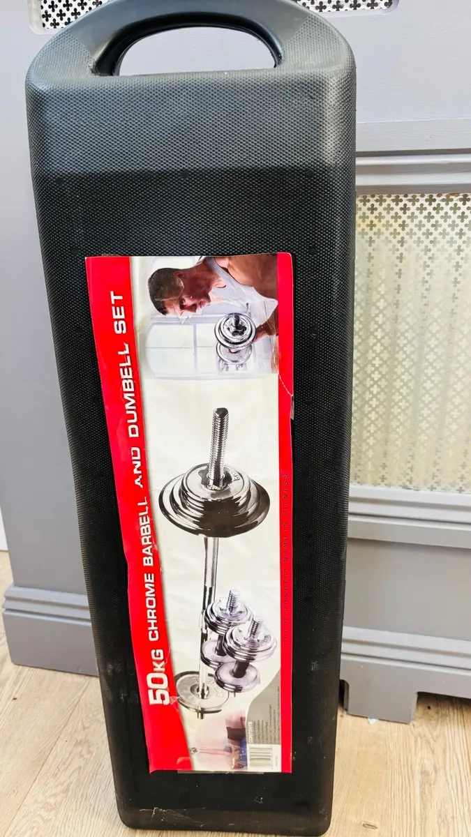 Dumbells and bar set - Image 1