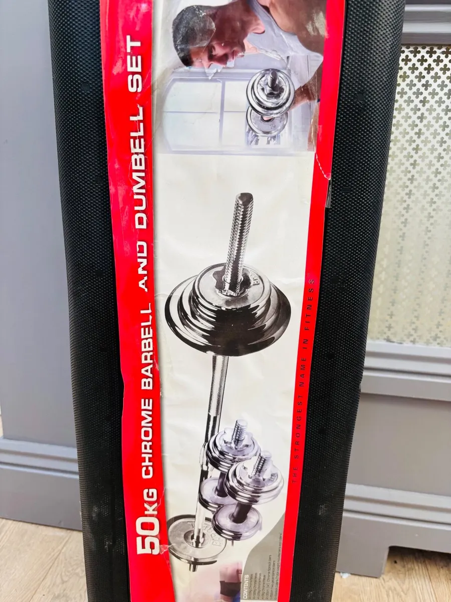 Dumbells and bar set - Image 2