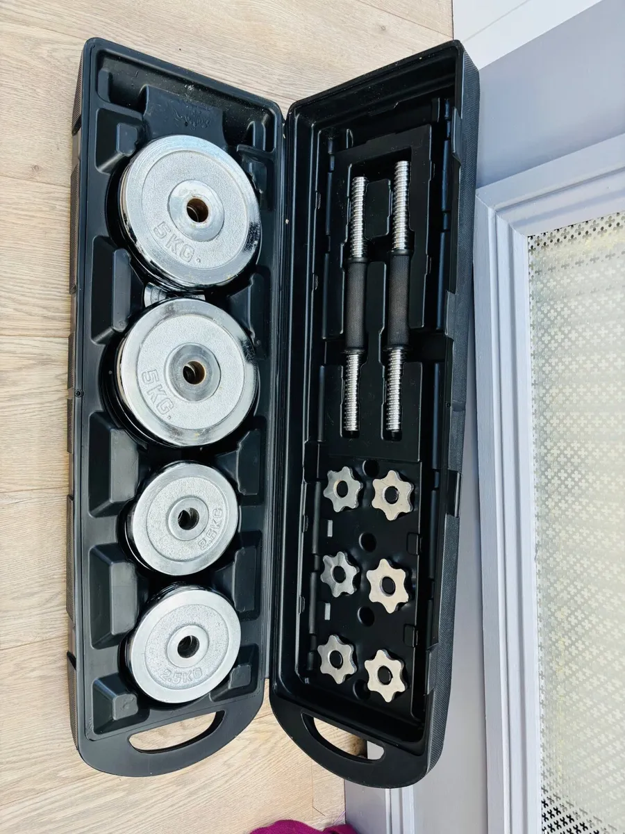 Dumbells and bar set - Image 3
