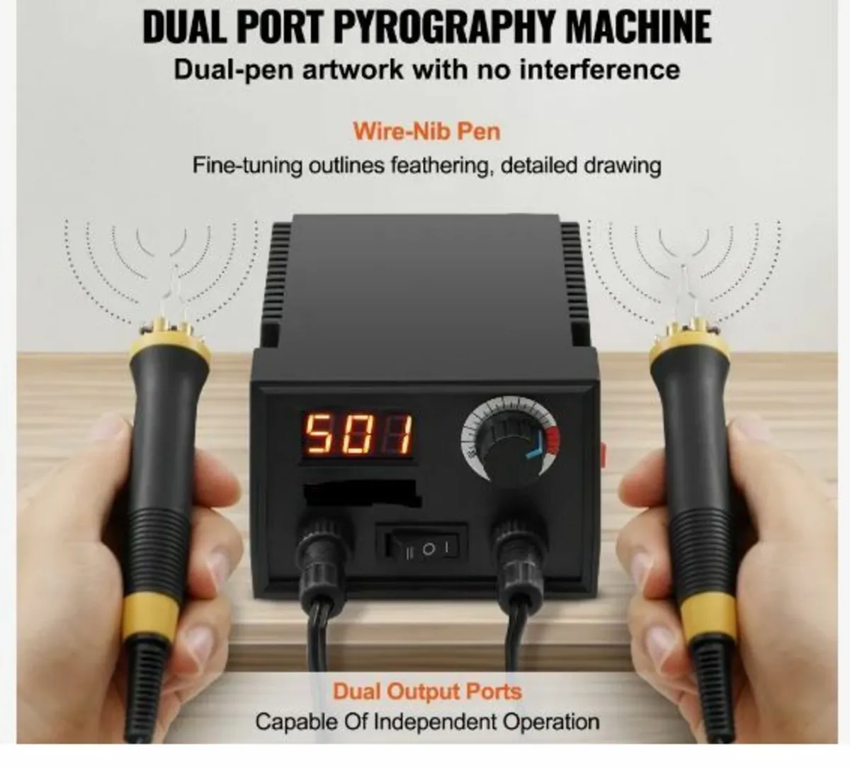 Wood Burning Kit, 200~700°C Adjustable - Image 2